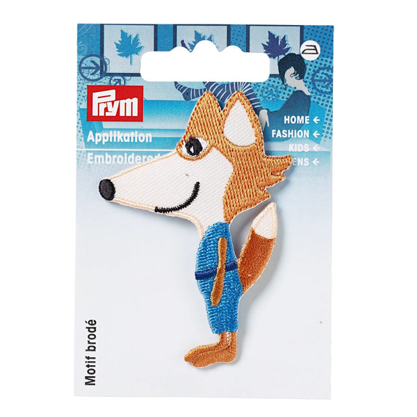 924208|Applikation Exklusiv Fuchs, orange/blau, mehrfarbig
