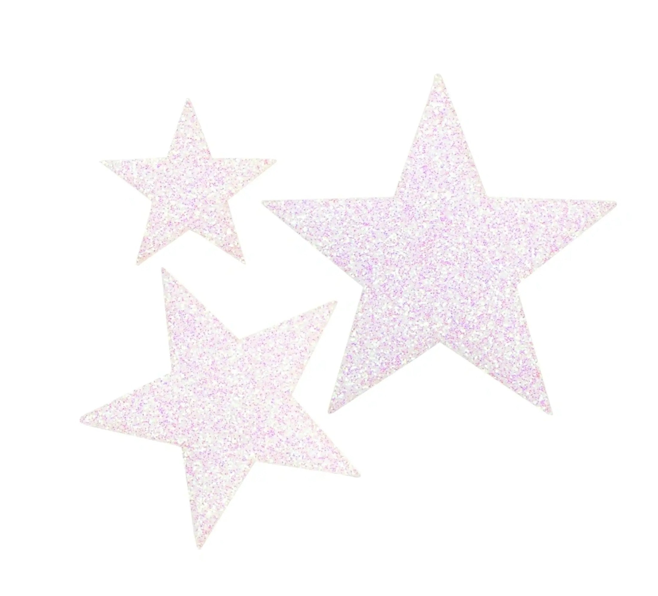 Prym Originals Applikation Sterne selbstklebend/aufbügelbar, weiß/glänend