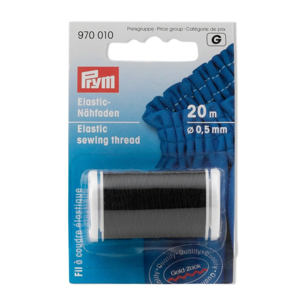 970010|Elastic-Nähfaden 0,5mm, schwarz, schwarz
