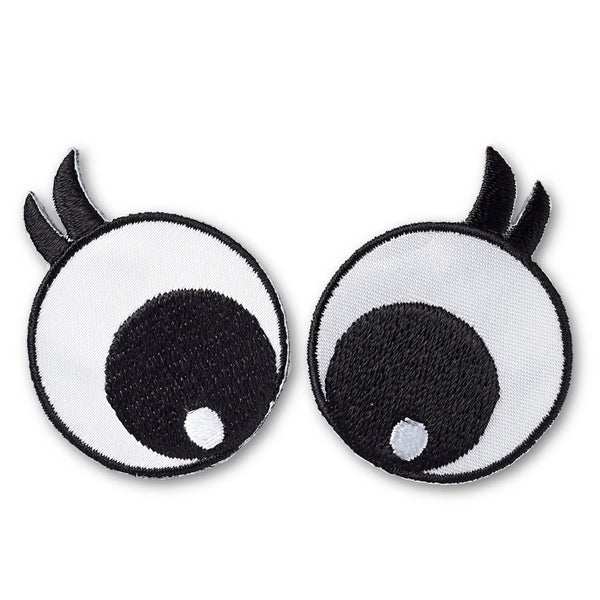 924273|Applikation Augen, schwarz/weiß mit Wimpern, mehrfarbig
