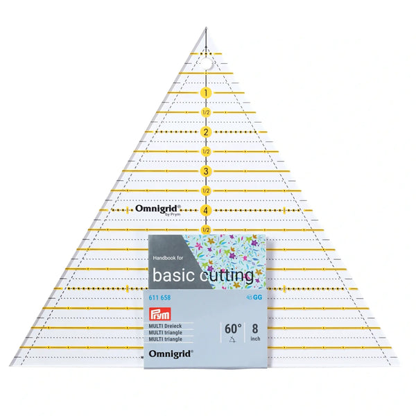 611658|Patchwork-Lineal 60° Dreieck Multi 8 inch, transparent