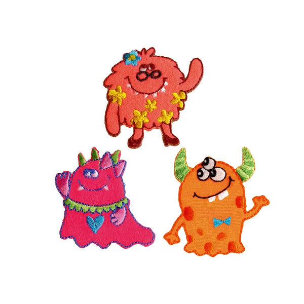 924299|Applikation selbstklebend/aufbügelbar, Monster, pink, pink