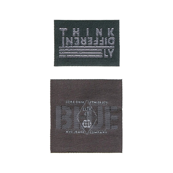 922006|Applikation Label THINK/BLUE, grau, grau