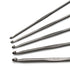195991|Wollhäkelnadel-Set mit Führungsfläche, 14cm, 2,50 - 5,00mm, gunmetal, gunmetal