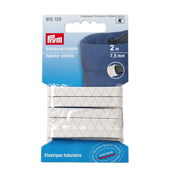 915120|Schlauch-Elastic 7,5mm, weiß, weiß