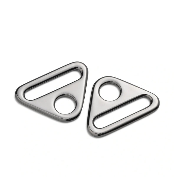 615830|Triangel-Ringe mit Steg, 25mm, gunmetal, gunmetal