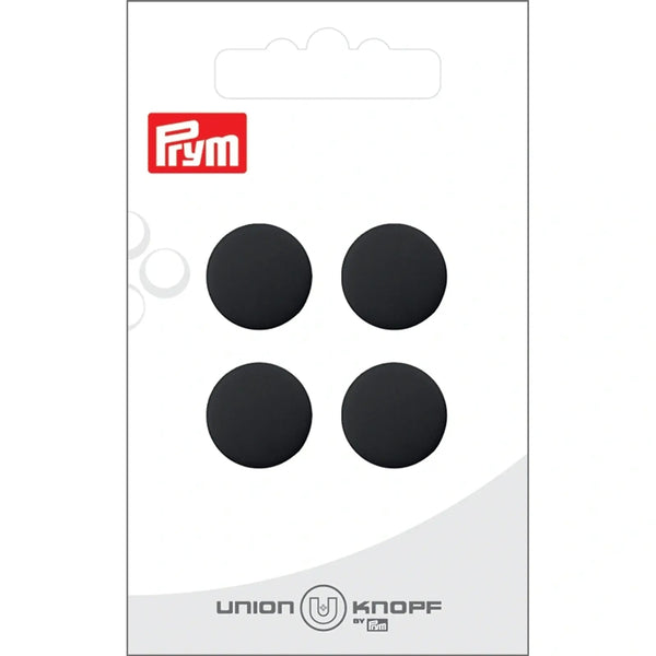 0034988 015 0080|Polyesterknopf Öse, 15mm, schwarz, 0080 schwarz