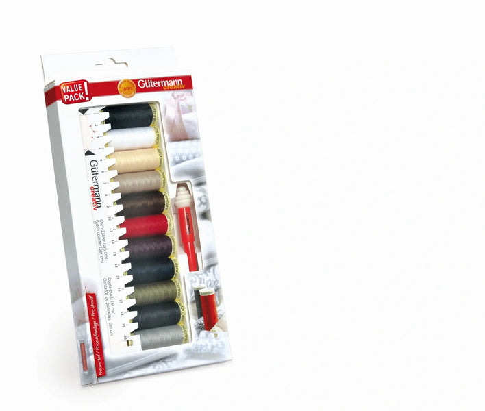 734578|Nähfaden-Set mit Handmaß und Seam-fix mini, mehrfarbig