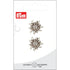 0042509 020 0083|Metallknopf 2-Loch, Edelweiß, 20mm, altsilber, 0083 altsilber