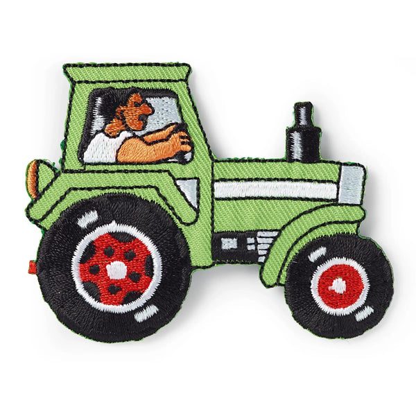 925363|Applikation Traktor grün, mehrfarbig
