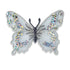 926423|Applikation Schmetterling, silber, mehrfarbig
