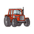 924323|Applikation Traktor, rot