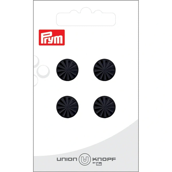 0453461 012 0080|Polyesterknopf Öse, 12mm, schwarz, 0080 schwarz