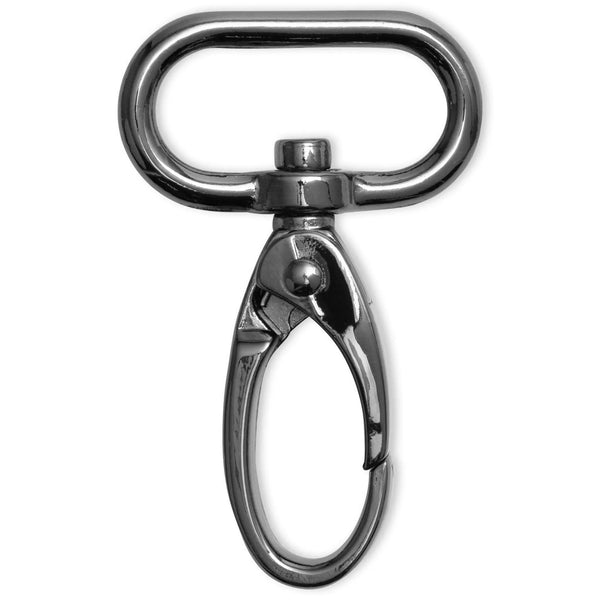 417942|Karabinerhaken 25 x 45mm, gunmetal, gunmetal