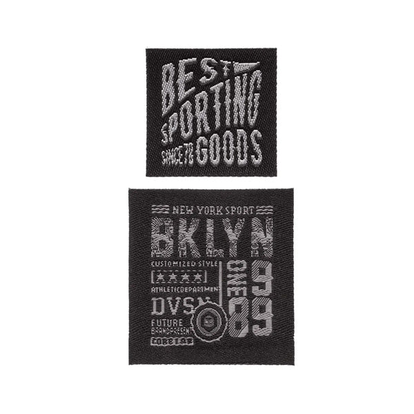 922007|Applikation Label SPORTING/BKLYN, schwarz, schwarz