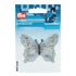 926423|Applikation Schmetterling, silber, mehrfarbig