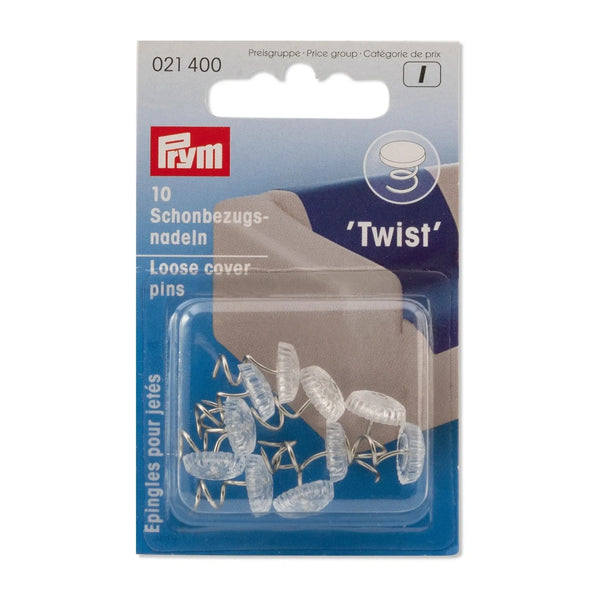 021400|Schonbezugsnadeln, "Twist", 10 Stück, silberfarbig