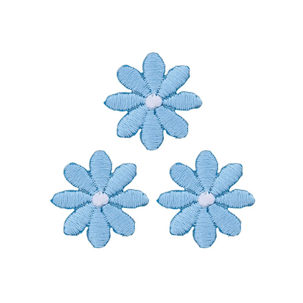 926726|Applikation Blumen klein, hellblau, hellblau