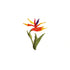 926692|Applikation Blume Strelitzie, orange/grün, orange grün