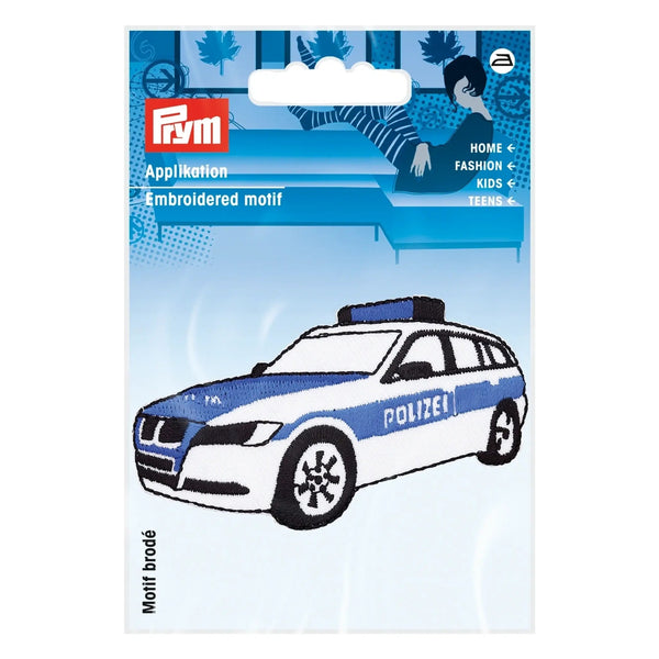 924327|Applikation Polizeiauto, blau
