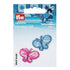 925267|Applikation Schmetterlinge, pink/blau, mehrfarbig