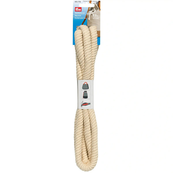 615770|Taschenkordel, 11mm, rohweiß, rohweiß