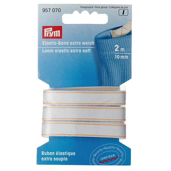 957070|Elastic-Band, extra weich, 10mm, weiß, 2m, weiß