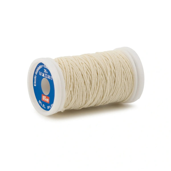 970013|Elastic-Nähfaden 0,5mm, rohweiß, rohweiß