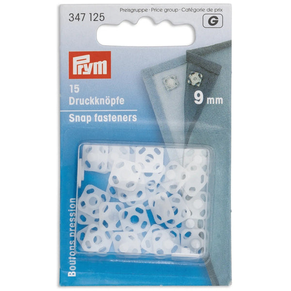 347125|Annäh-Druckknöpfe quadratisch, 9mm, weiß, weiß