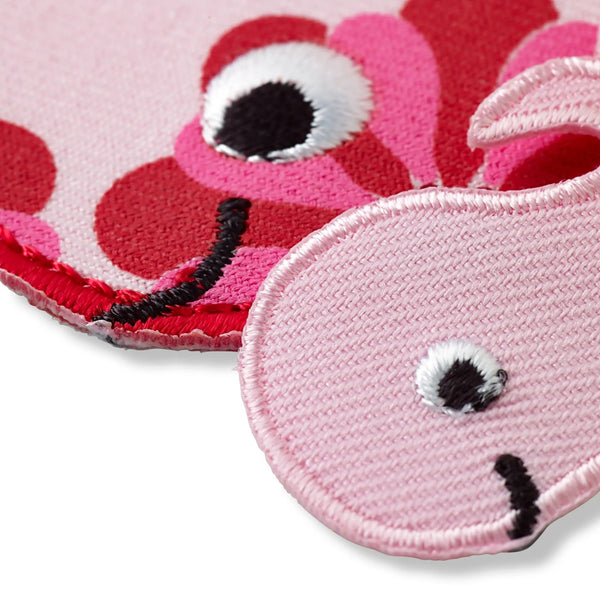 924205|Applikation Exklusiv Wal mit Baby, rot/rosa, mehrfarbig