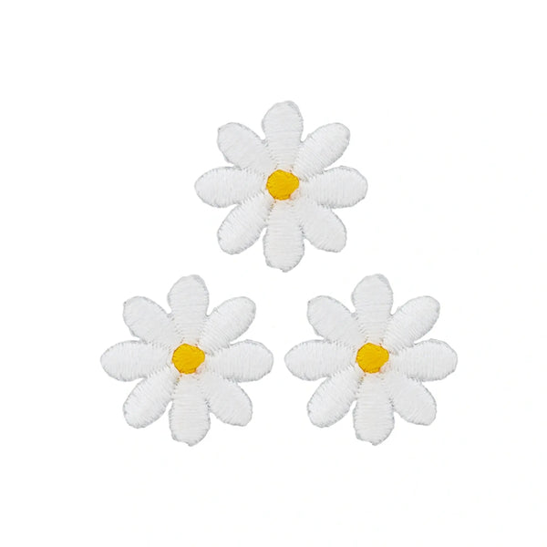 926720|Applikation Blumen klein, weiß, weiß