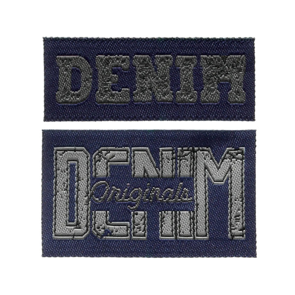 922008|Applikation Label DENIM/ORIGINALS, blau, blau