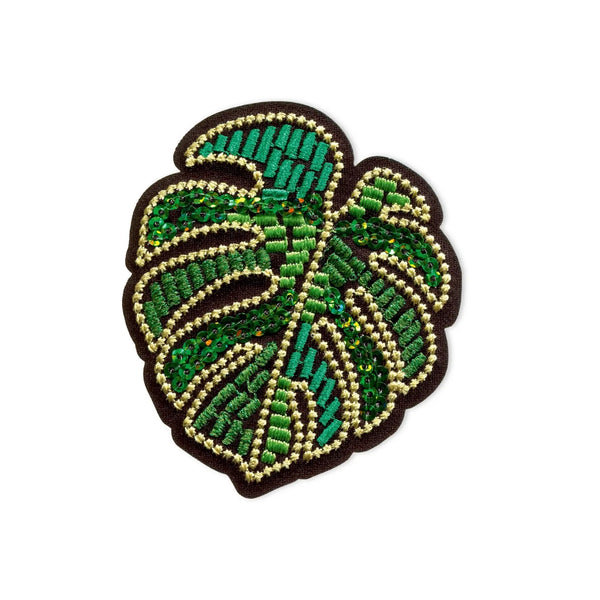 926672|Applikation Blatt Ficus groß, grün, grün