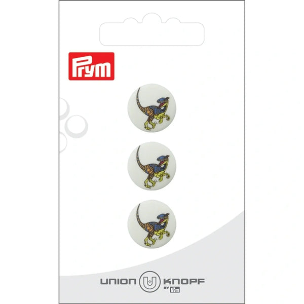 0453807 015 0090|Polyesterknopf Öse, Dino, 15mm, mehrfarbig, 0090 mehrfarbig