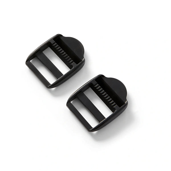 416390|Klemm-Leiterschnallen, 25mm, schwarz, schwarz
