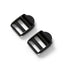 416390|Klemm-Leiterschnallen, 25mm, schwarz, schwarz