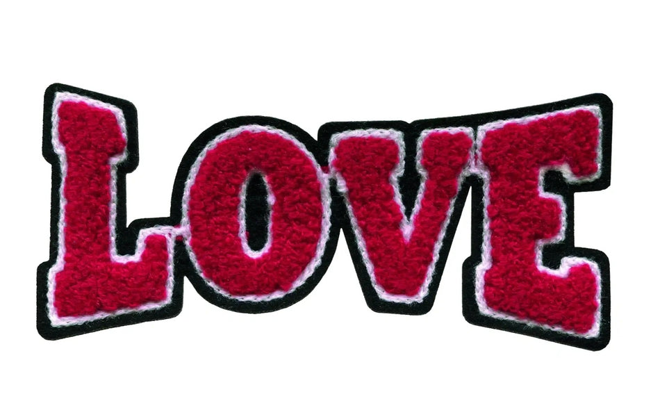 926677|Applikation LOVE, rot/schwarz/weiß, rot