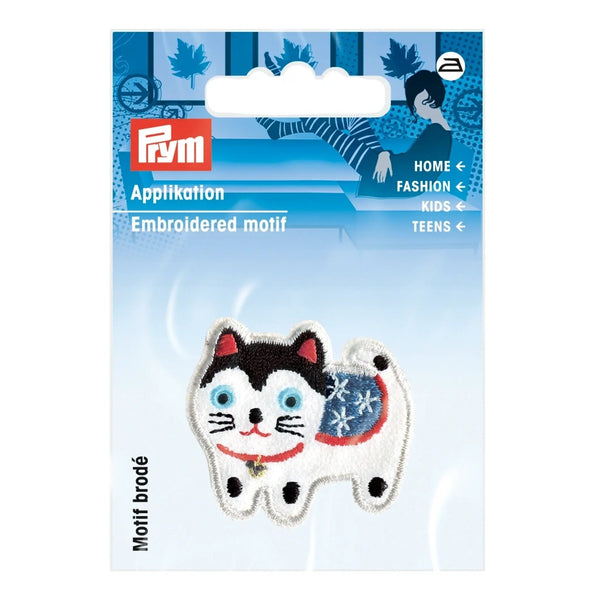 924313|Applikation Katze Asia weiß/bunt, weiß