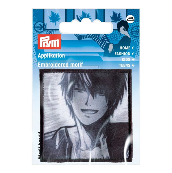 926087|Applikation K-Pop label Junge schw/weiß, grau