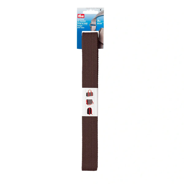965183|Gurtband für Taschen, 30mm, dunkelbraun, dunkelbraun
