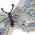 926423|Applikation Schmetterling, silber, mehrfarbig