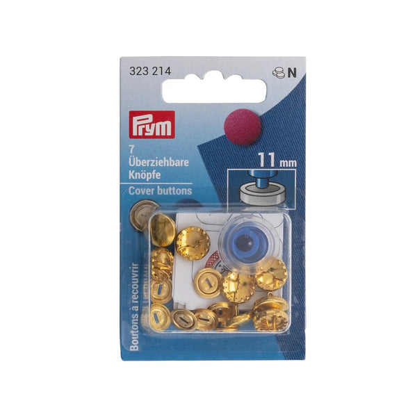 323214|Überziehbare Knöpfe, mit Werkzeug, 11mm, goldfarbig, goldfarbig