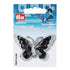 926369|Applikation Schmetterling, schwarz/weiß, mehrfarbig