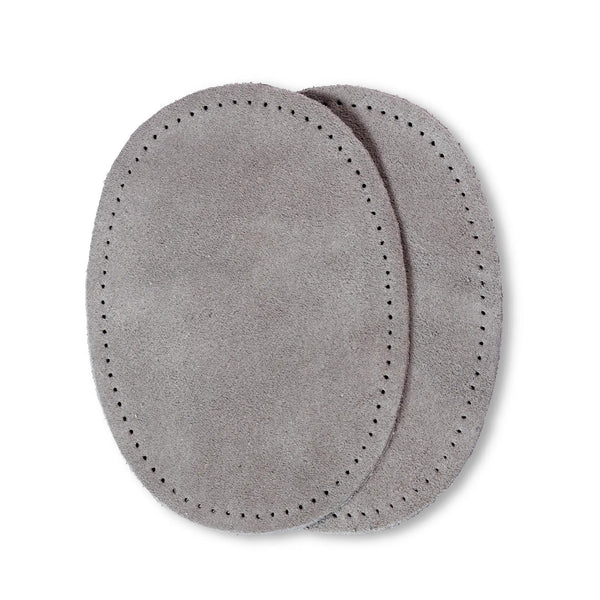 929354|Patches Veloursleder, zum Aufnähen, 10 x 14cm, grau, grau