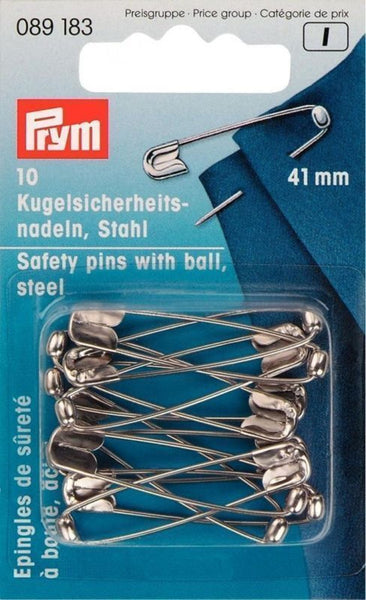 089183|Kugel-Sicherheitsnadeln, Nr.2, 41mm, silberfarbig, silberfarbig